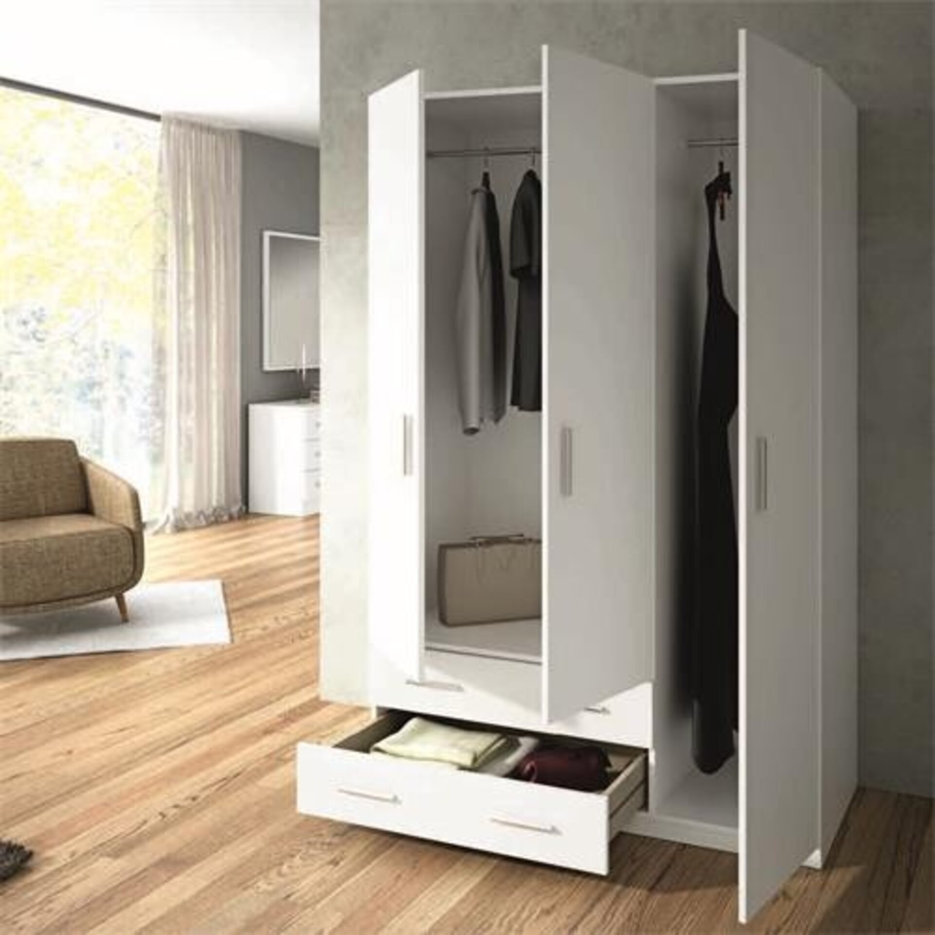 ARMARIO 3 PUERTAS + 2 CAJONES MOD. READY - 6