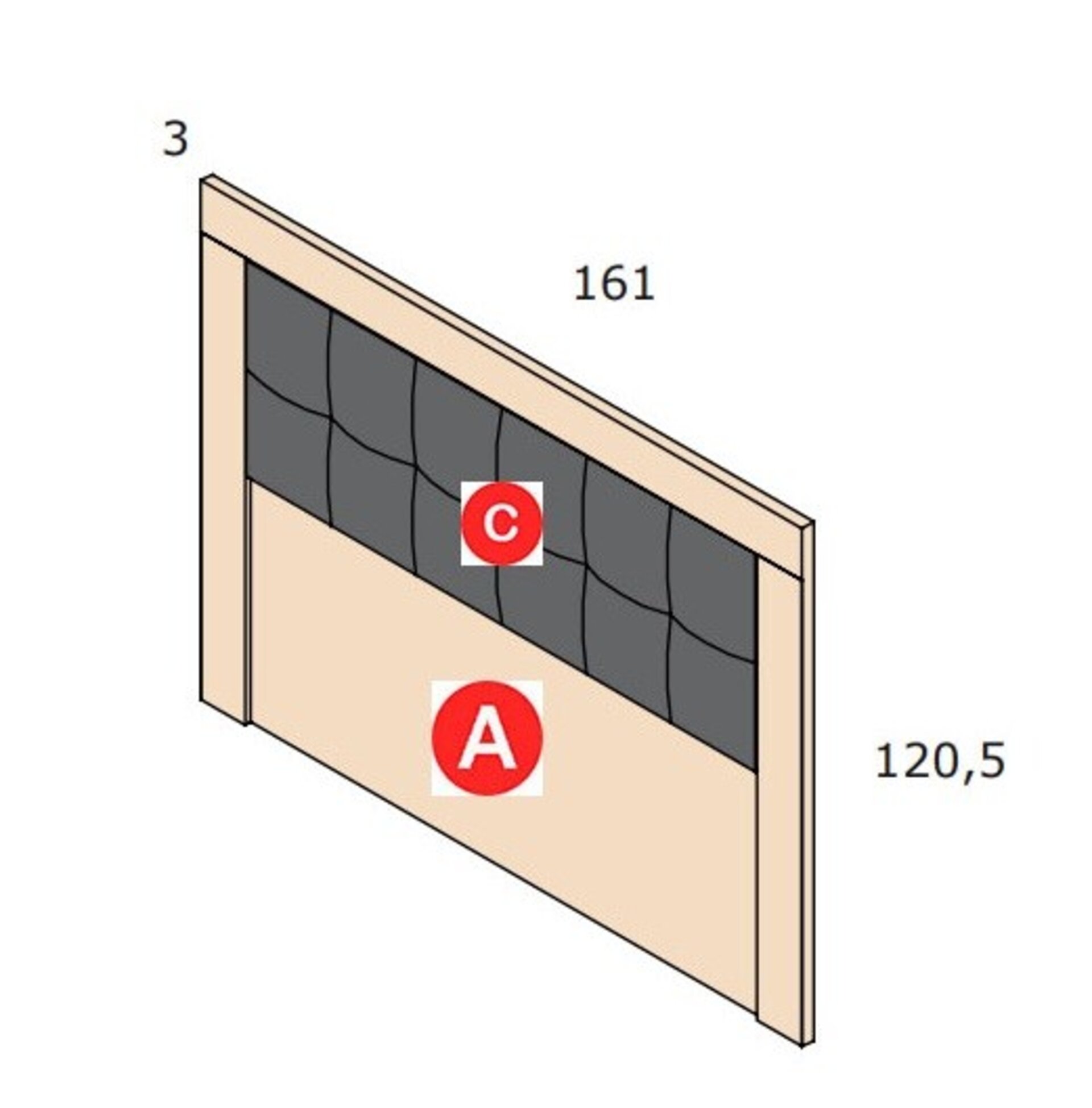 CABECERO 112 / 161CM MOD. CAR - 6